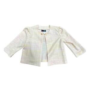 NEW BY DEBRA women's bolero three-quarter sleeves jacket in pastel